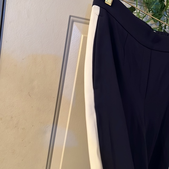 Aritzia Babaton Conan Pant Terado Navy Side Stripe Japanese Crepe Fabric… - Picture 11 of 15